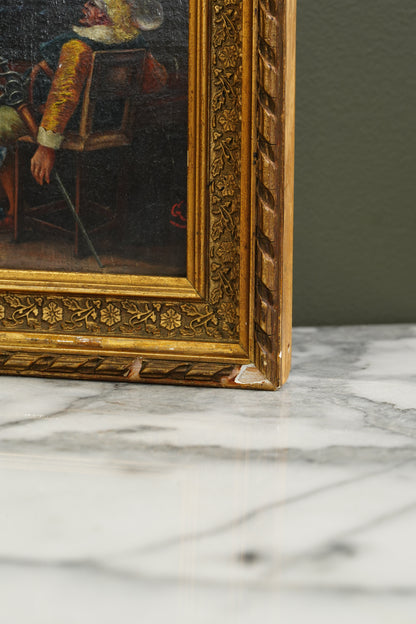 European Cavalier Cabinet Picture, Manner of Meissonier, Ca. 1900