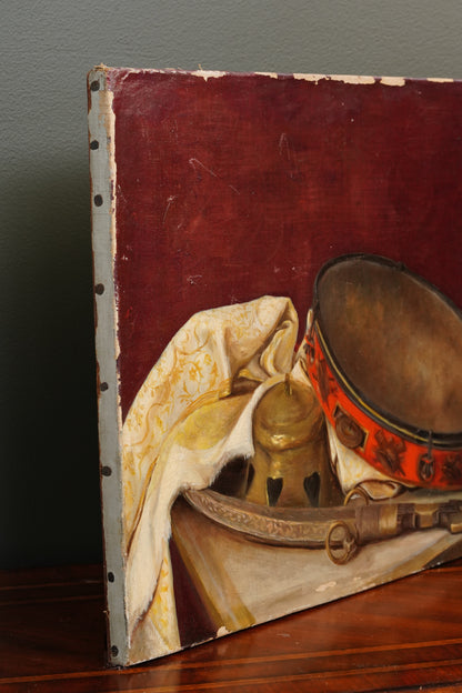 19th Century French Still Life Oil Painting, Signed E. Brunet