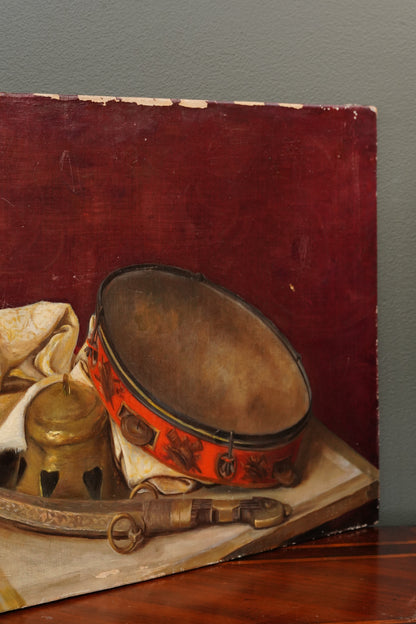 19th Century French Still Life Oil Painting, Signed E. Brunet