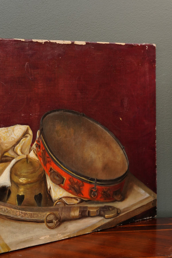 19th Century French Still Life Oil Painting, Signed E. Brunet secondary view