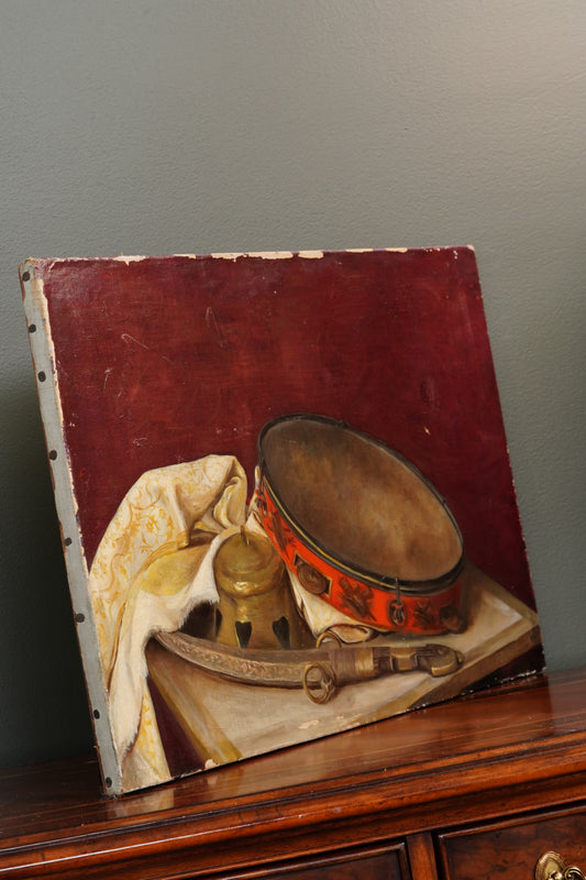 19th Century French Still Life Oil Painting, Signed E. Brunet