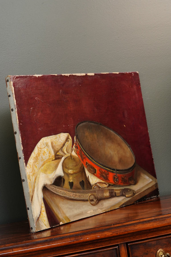 19th Century French Still Life Oil Painting, Signed E. Brunet