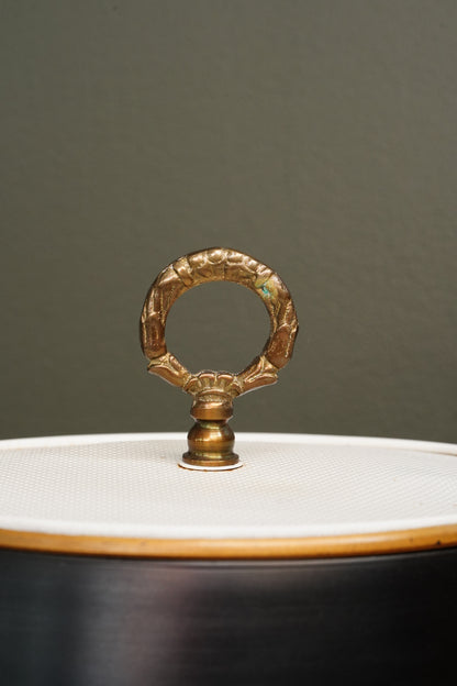 French Bouillotte-Style Lamp with Black Tole Shade