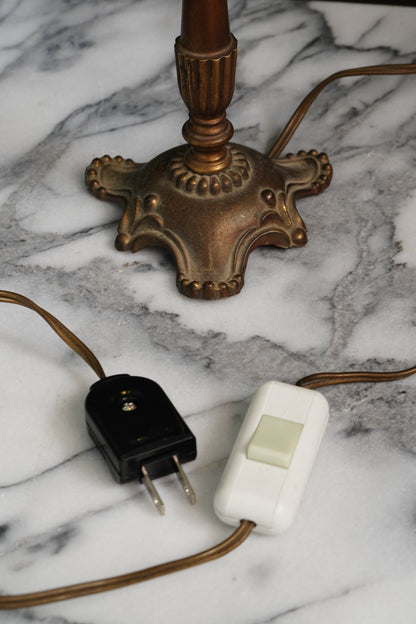 Antique French Brass Table Lamp, Louis XVI Revival