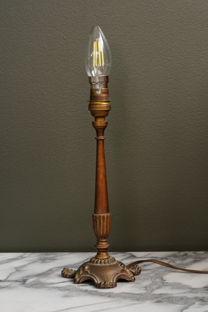 Antique French Brass Table Lamp, Louis XVI Revival
