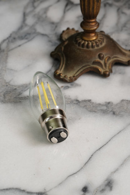 Antique French Brass Table Lamp, Louis XVI Revival