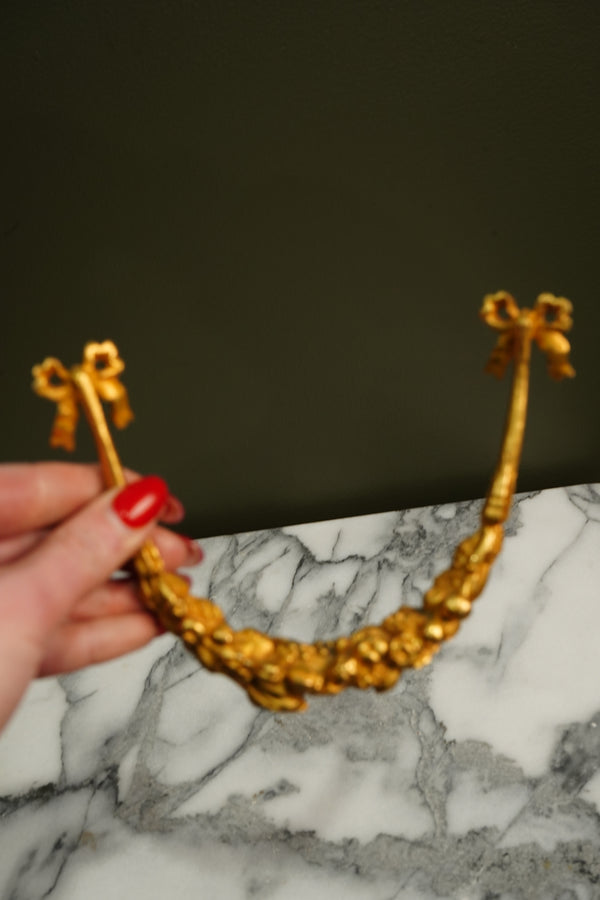 Antique French Gilt Bronze Garland Salvage secondary view