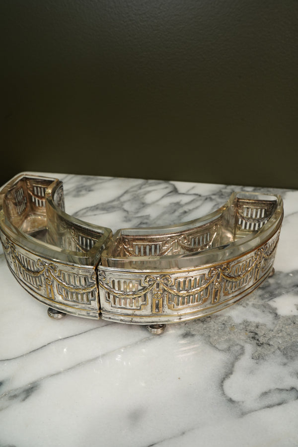 Antique Silverplate Demilune Jardinieres - Pair secondary view