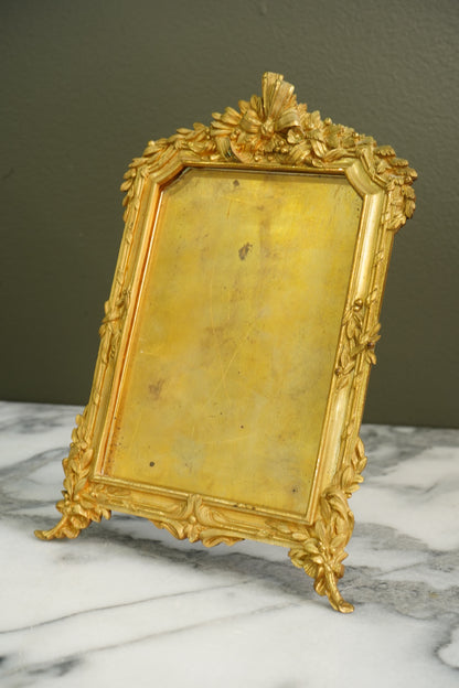 Antique French Gilt Bronze Picture Frame, Louis XVI Style