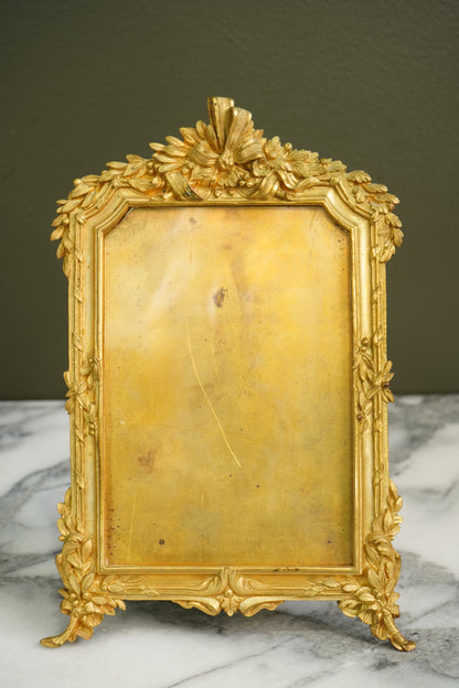 Antique French Gilt Bronze Picture Frame, Louis XVI Style