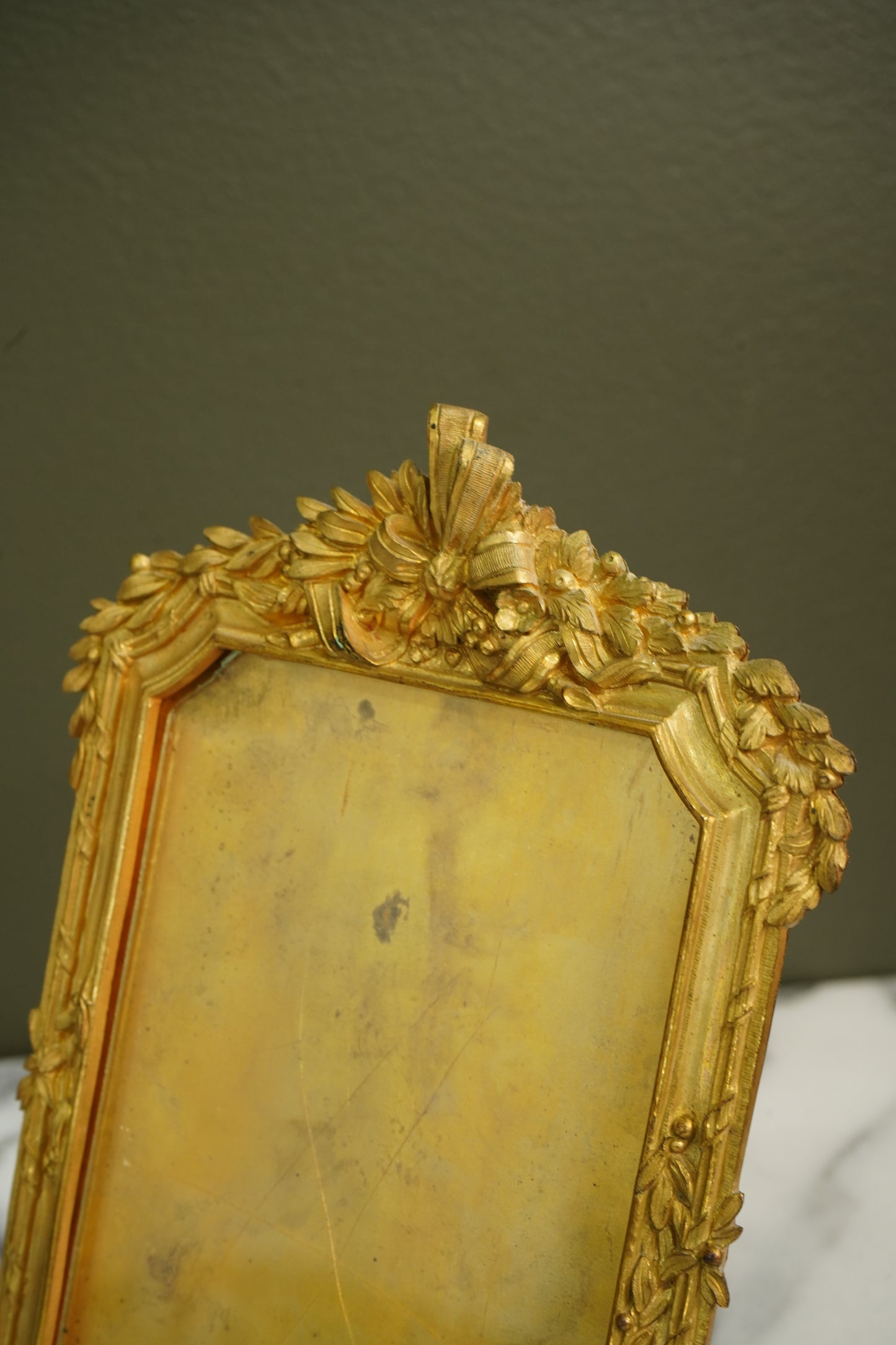 Antique French Gilt Bronze Picture Frame, Louis XVI Style