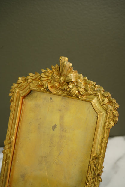 Antique French Gilt Bronze Picture Frame, Louis XVI Style