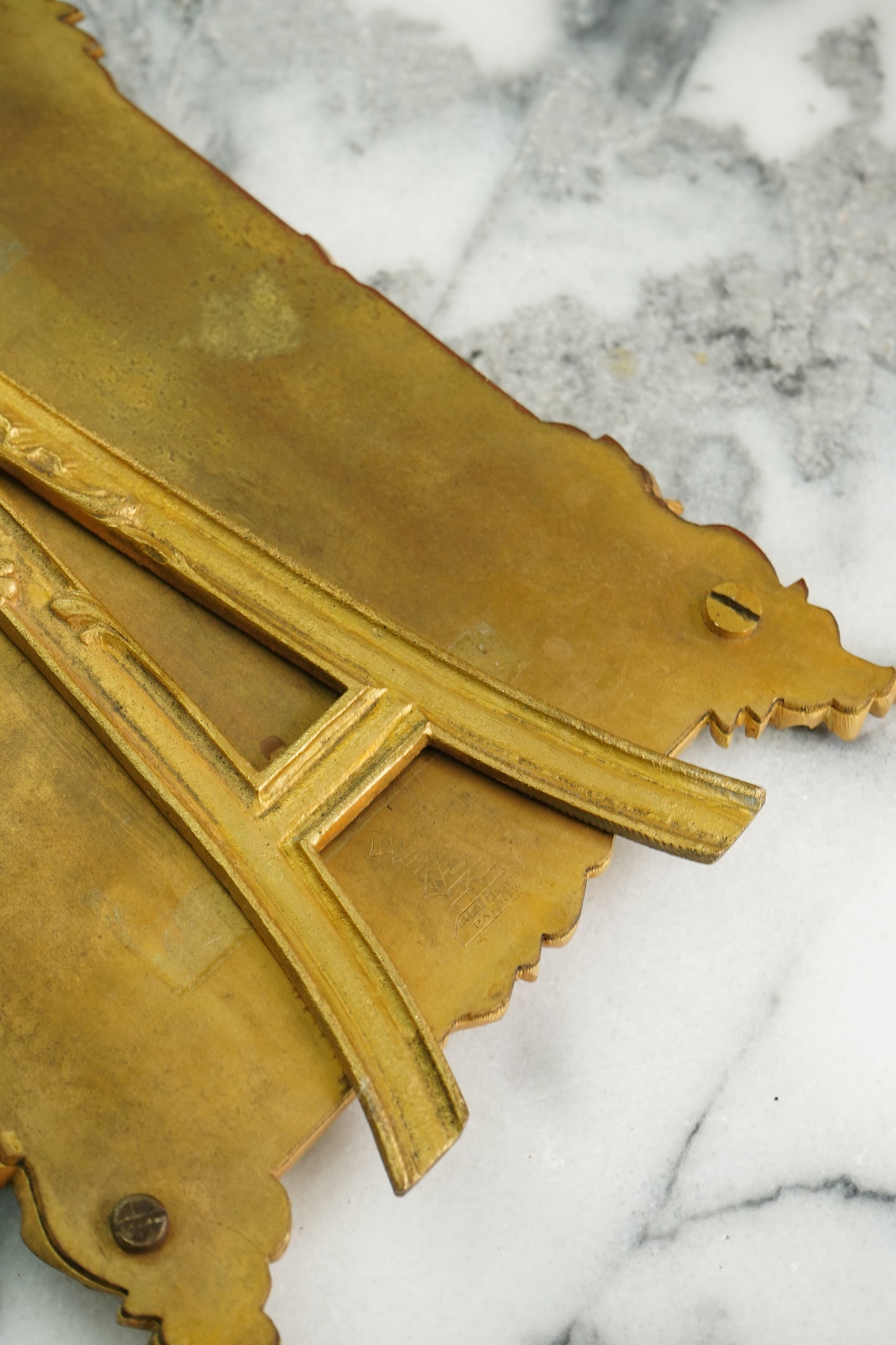 Antique French Gilt Bronze Picture Frame, Louis XVI Style