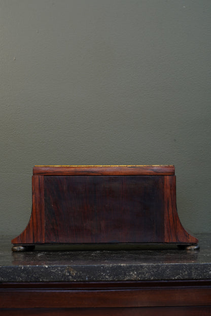 Antique Rosewood Sarcophagus Tea Caddy