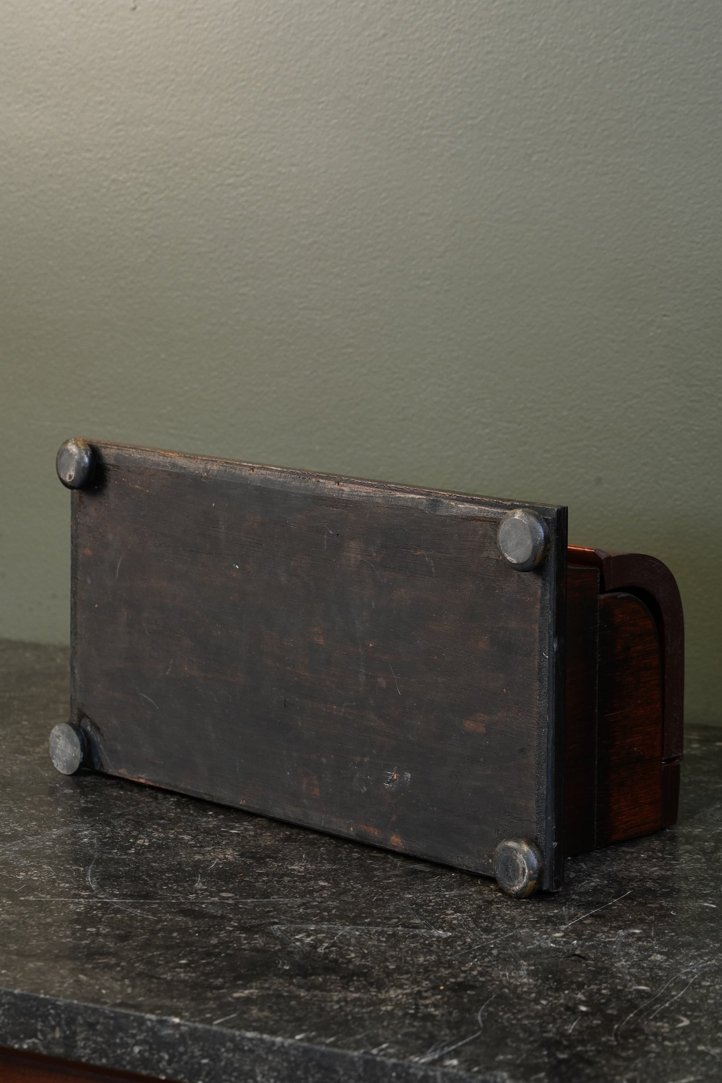 Antique Rosewood Sarcophagus Tea Caddy