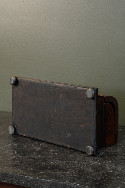 Antique Rosewood Sarcophagus Tea Caddy