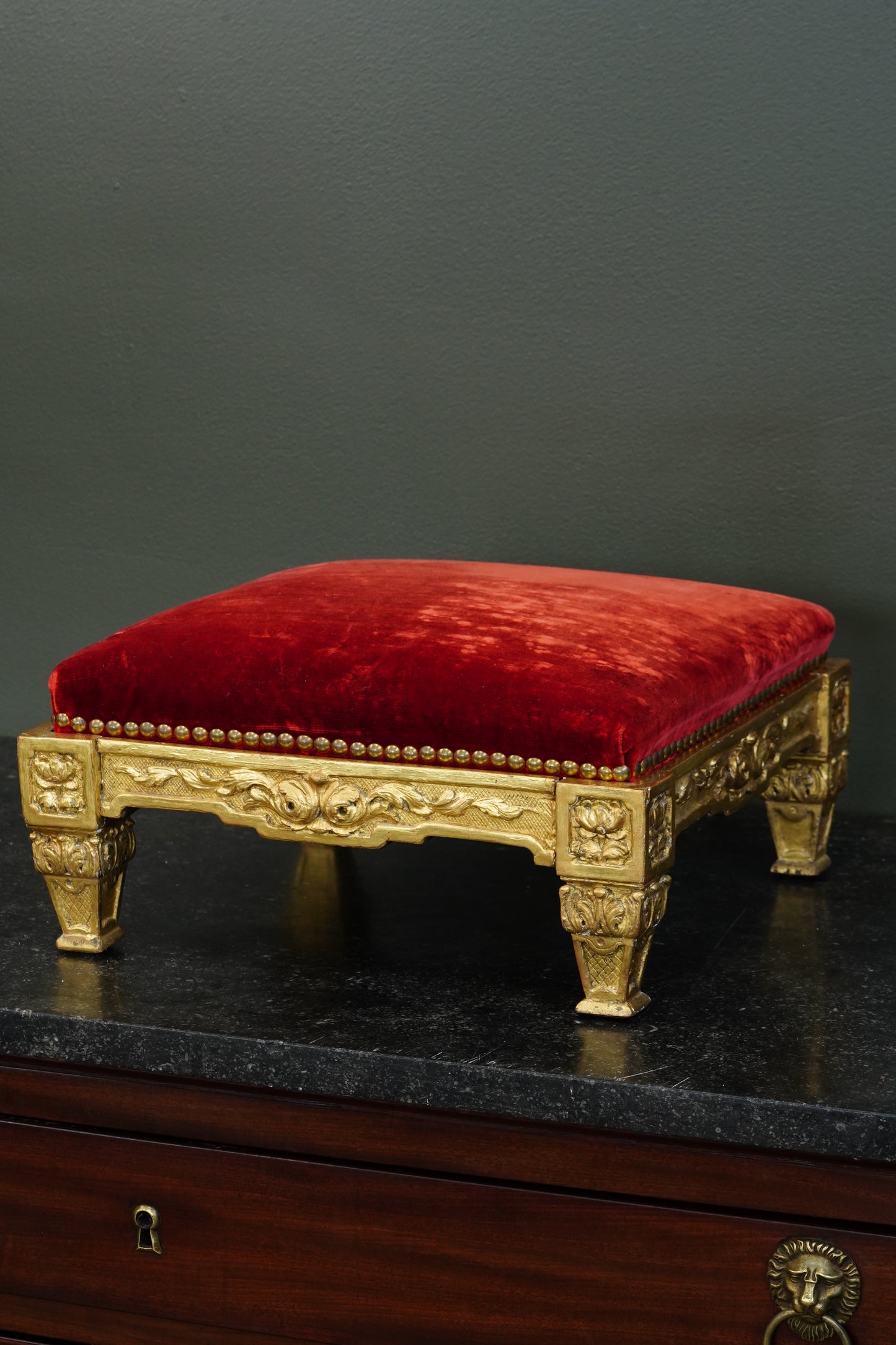 Antique French Giltwood Footstool