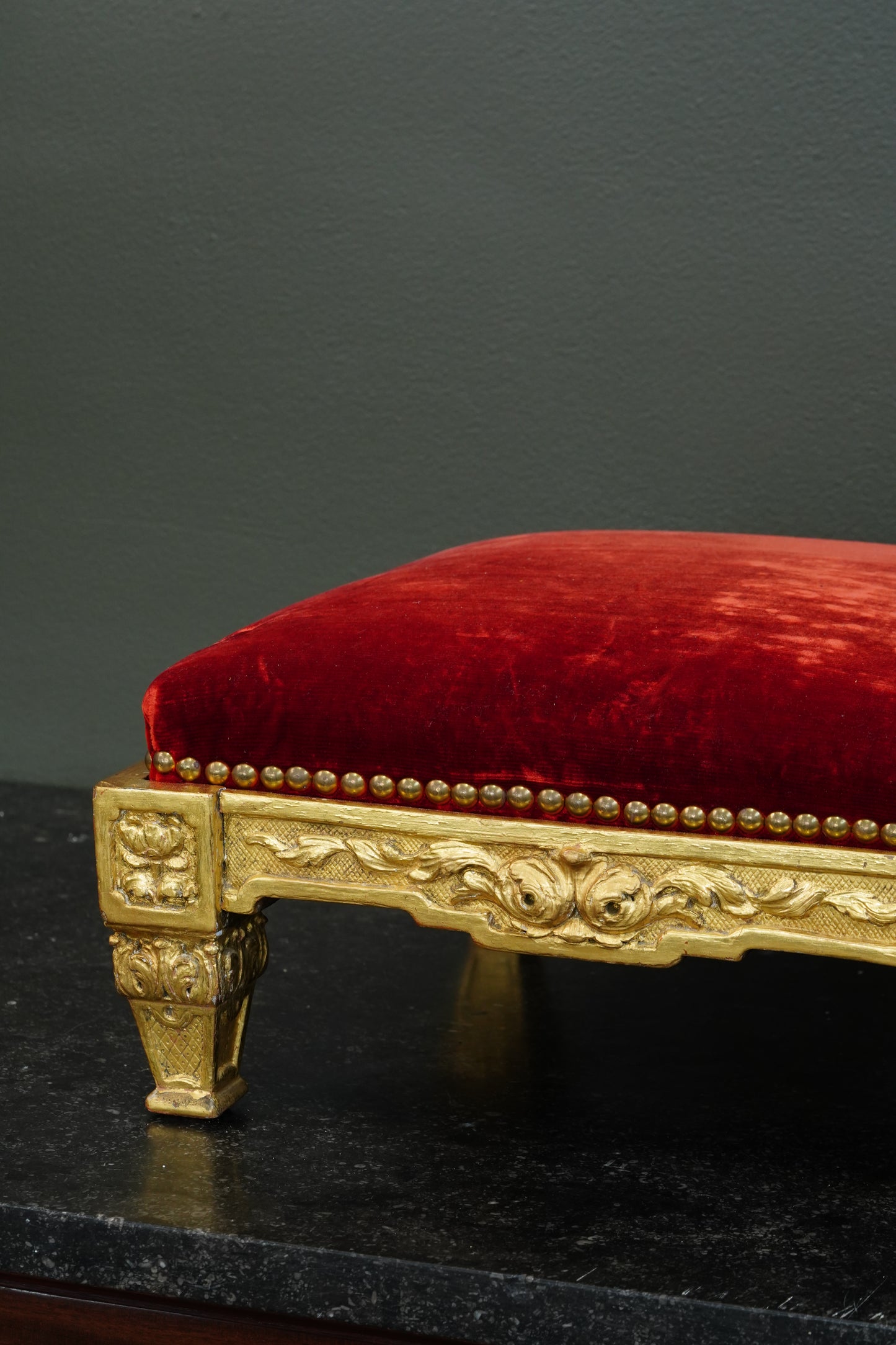 Antique French Giltwood Footstool