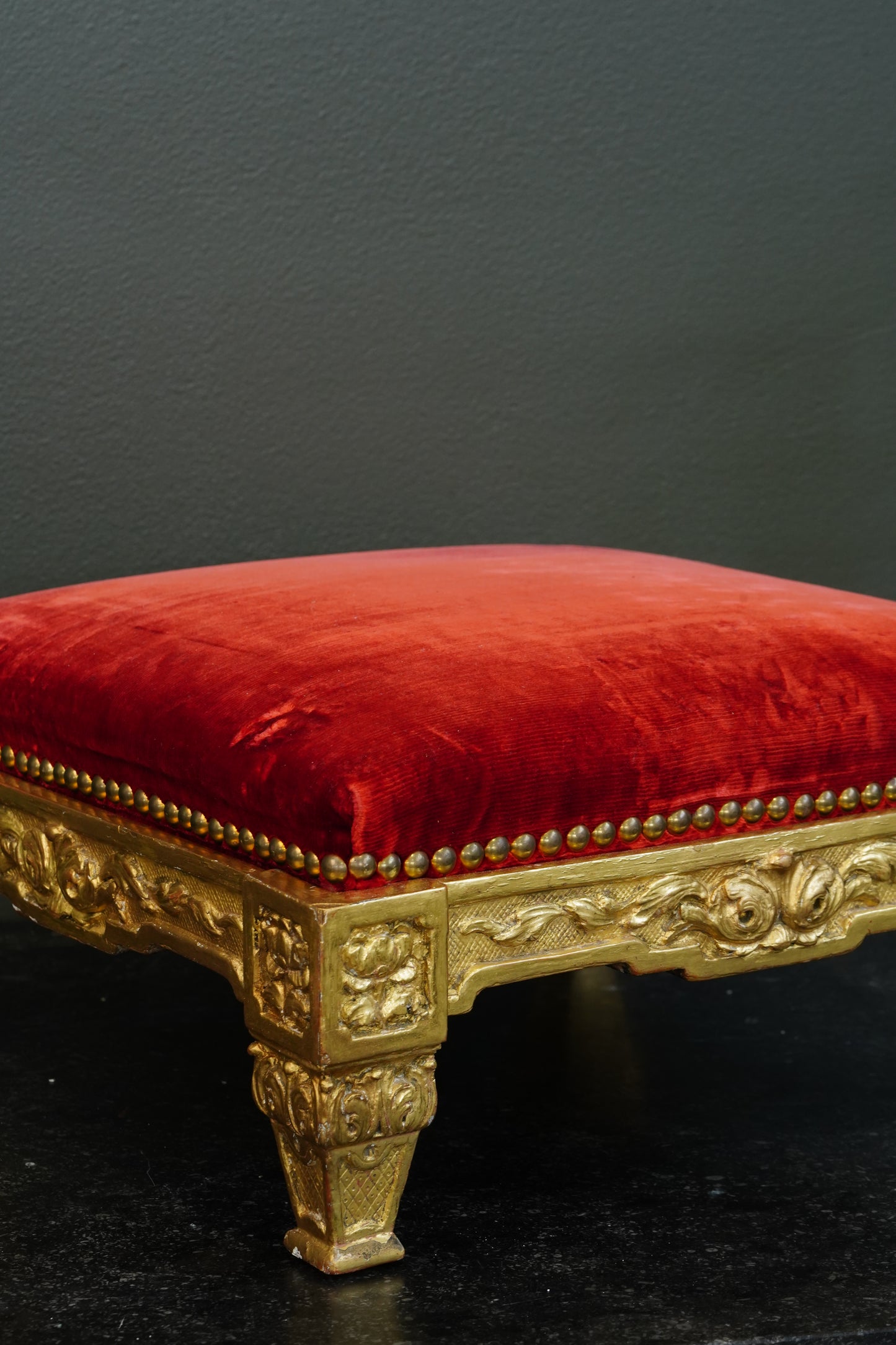 Antique French Giltwood Footstool