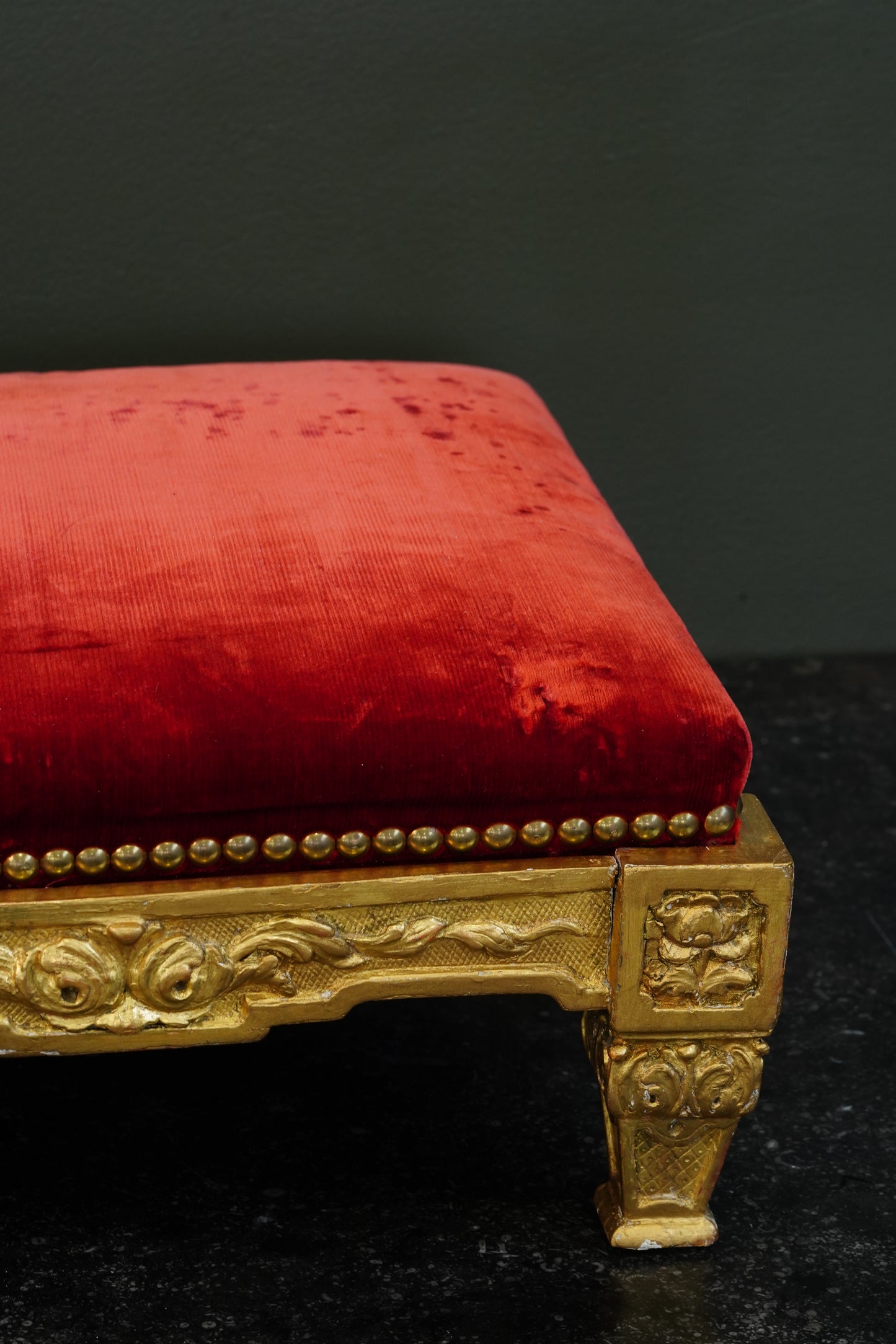 Antique French Giltwood Footstool