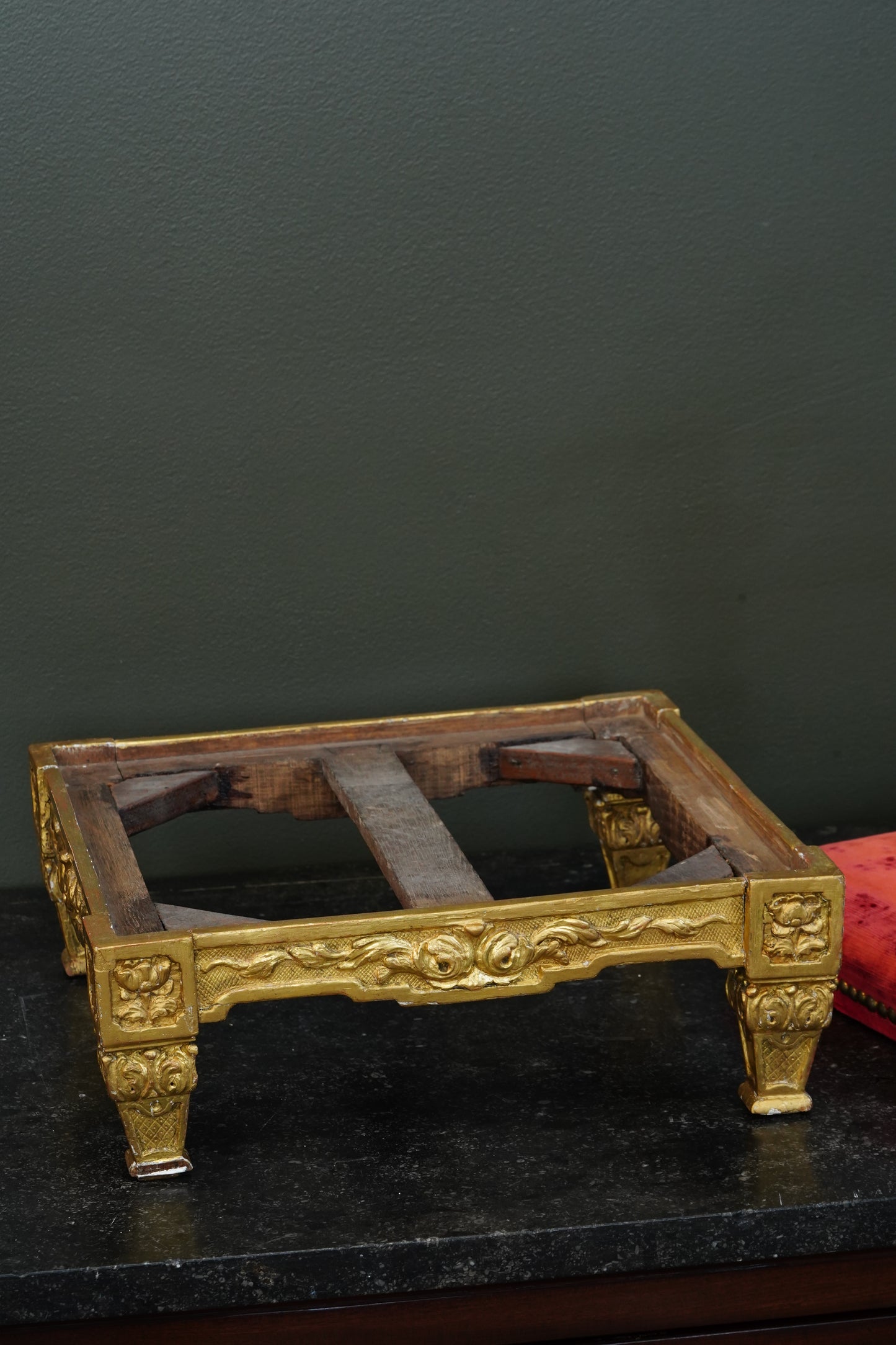 Antique French Giltwood Footstool