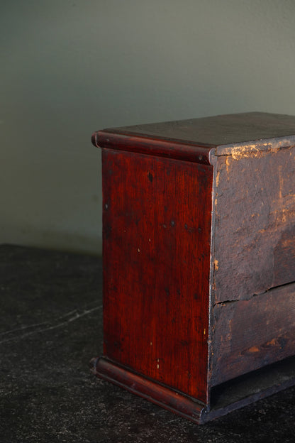 Victorian English Miniature Mahogany Chest of Drawers, Ca. 1870