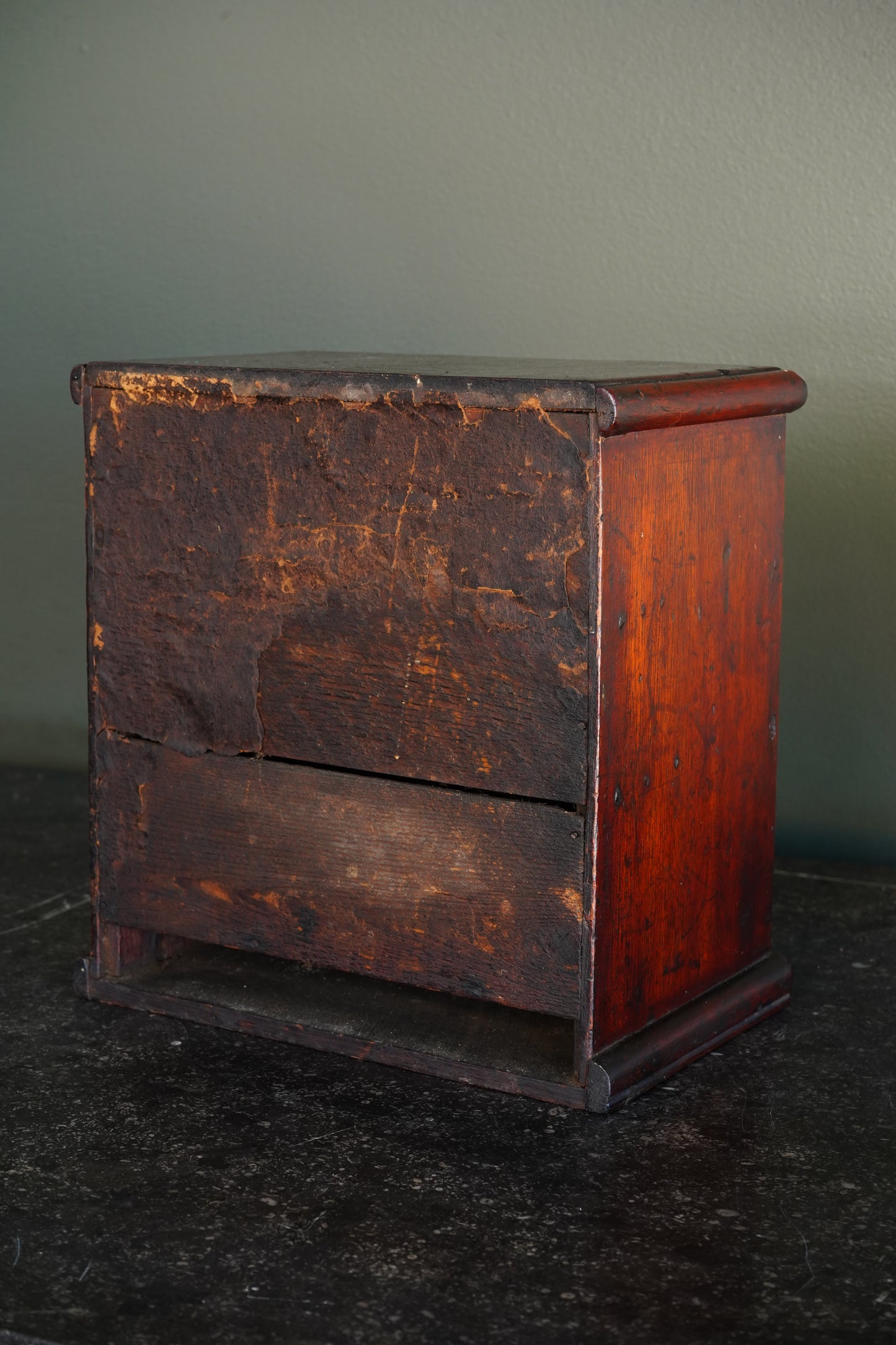 Victorian English Miniature Mahogany Chest of Drawers, Ca. 1870