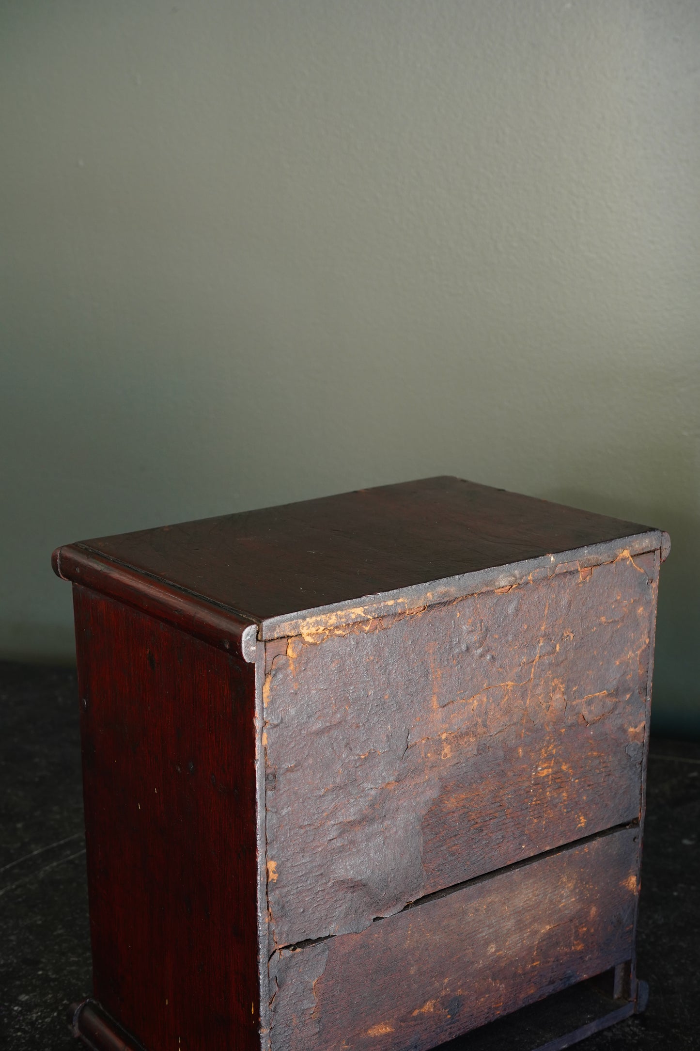 Victorian English Miniature Mahogany Chest of Drawers, Ca. 1870