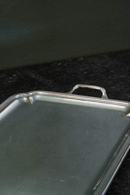 Christofle Silverplate Two-Handled Tray, Art Deco, Circa 1935