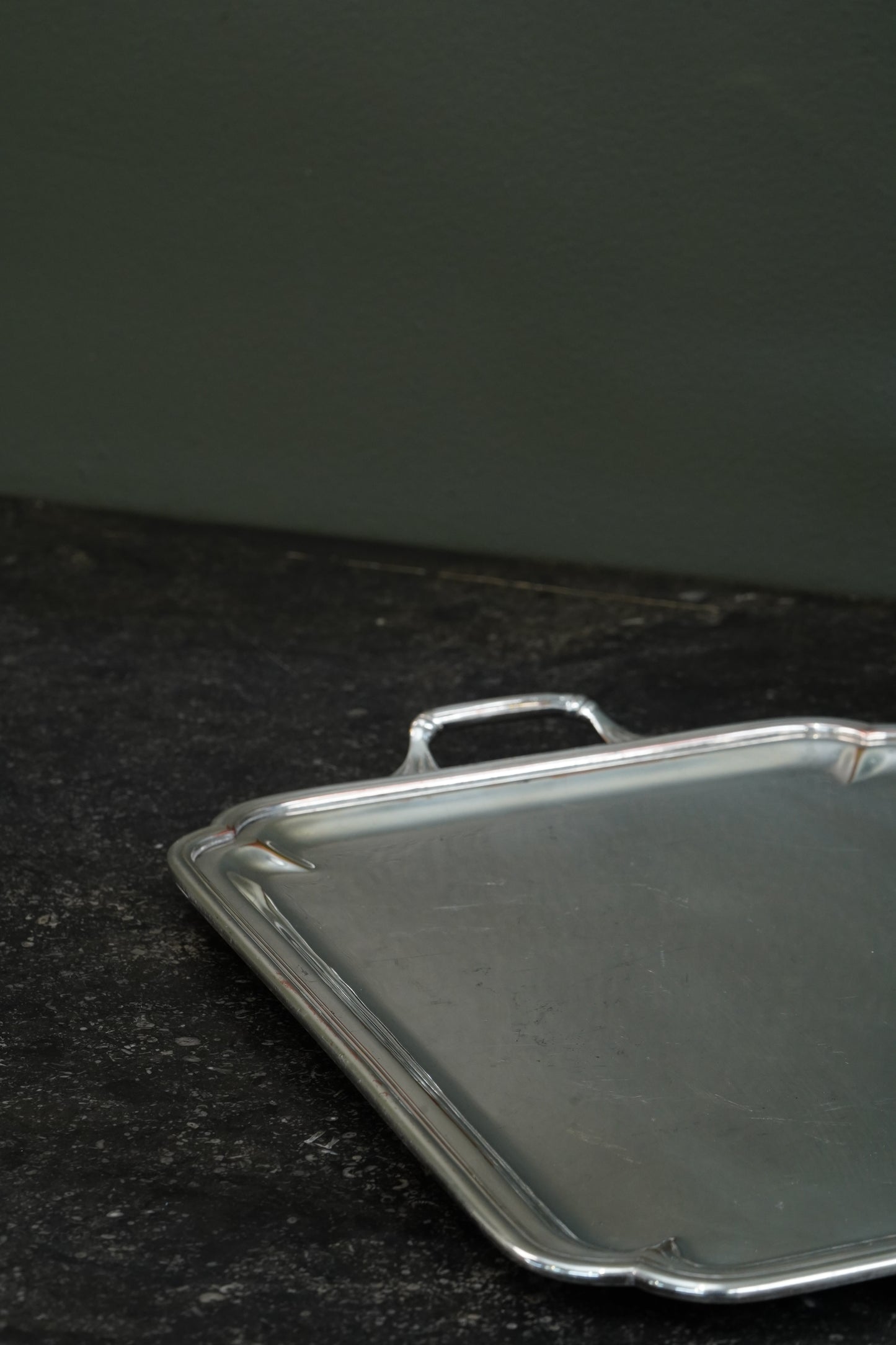 Christofle Silverplate Two-Handled Tray, Art Deco, Circa 1935