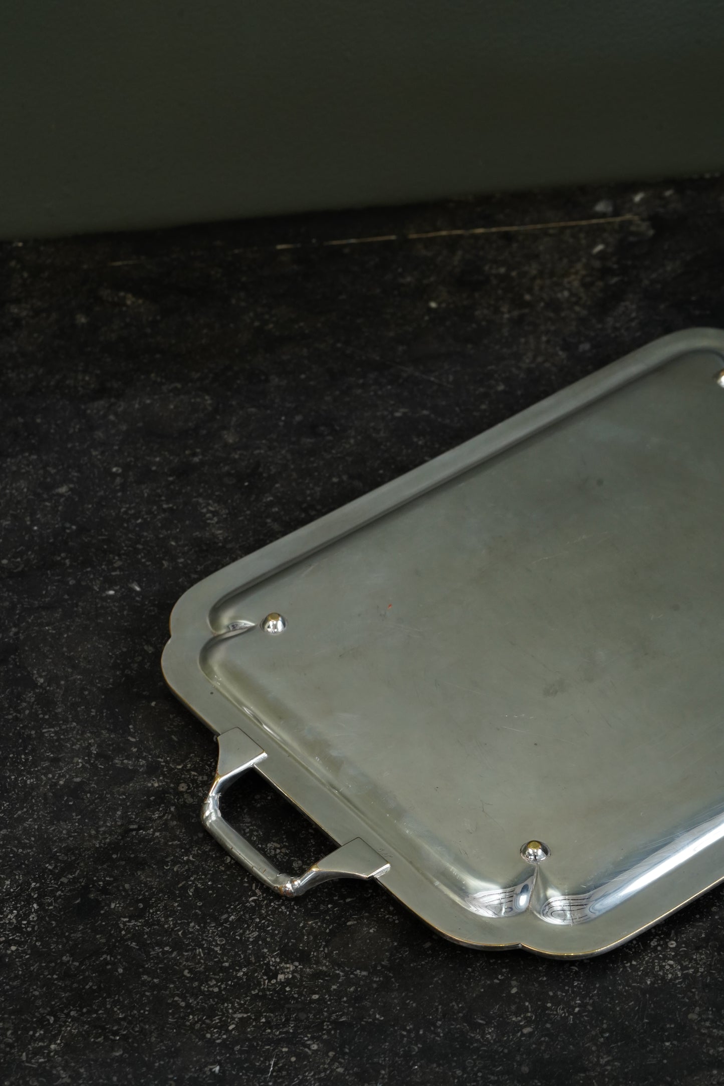Christofle Silverplate Two-Handled Tray, Art Deco, Circa 1935