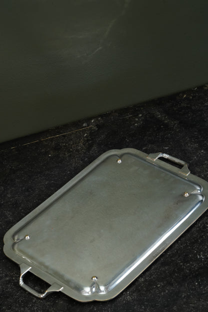 Christofle Silverplate Two-Handled Tray, Art Deco, Circa 1935