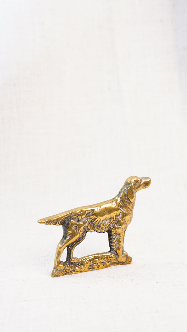 Antique English Victorian Brass Setter Chimney Ornament