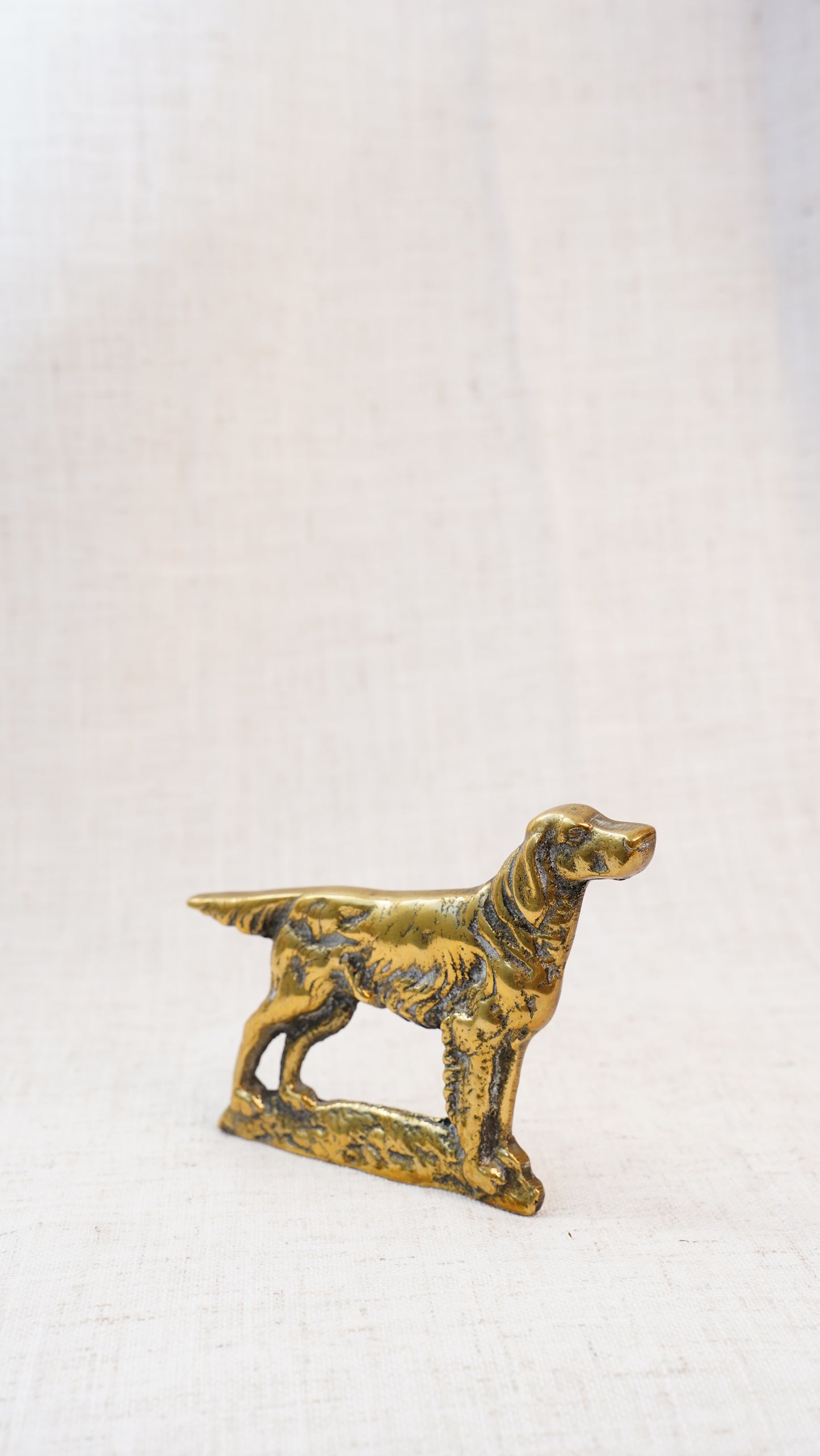 Antique English Victorian Brass Setter Chimney Ornament