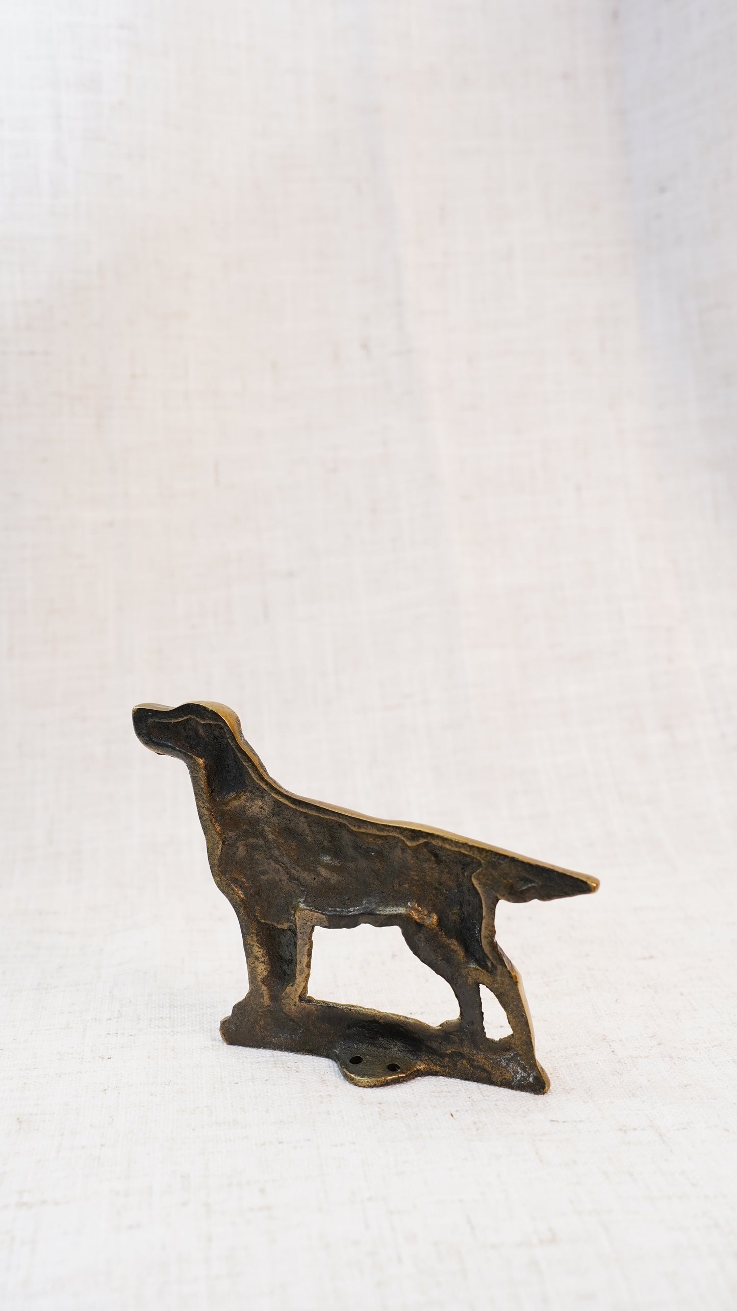 Antique English Victorian Brass Setter Chimney Ornament