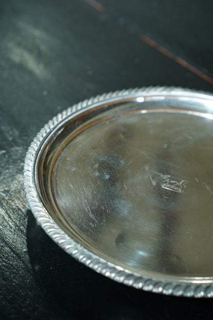 Antique Georgian Silver Plate Footed Tray