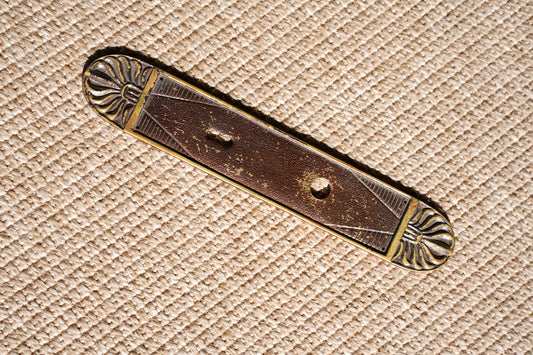 Antique Cast Brass Door Back Plate with Keyhole