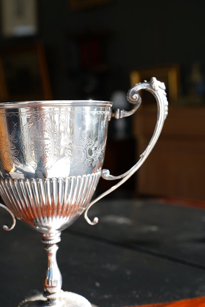 Antique Victorian Silverplate Trophy Cup