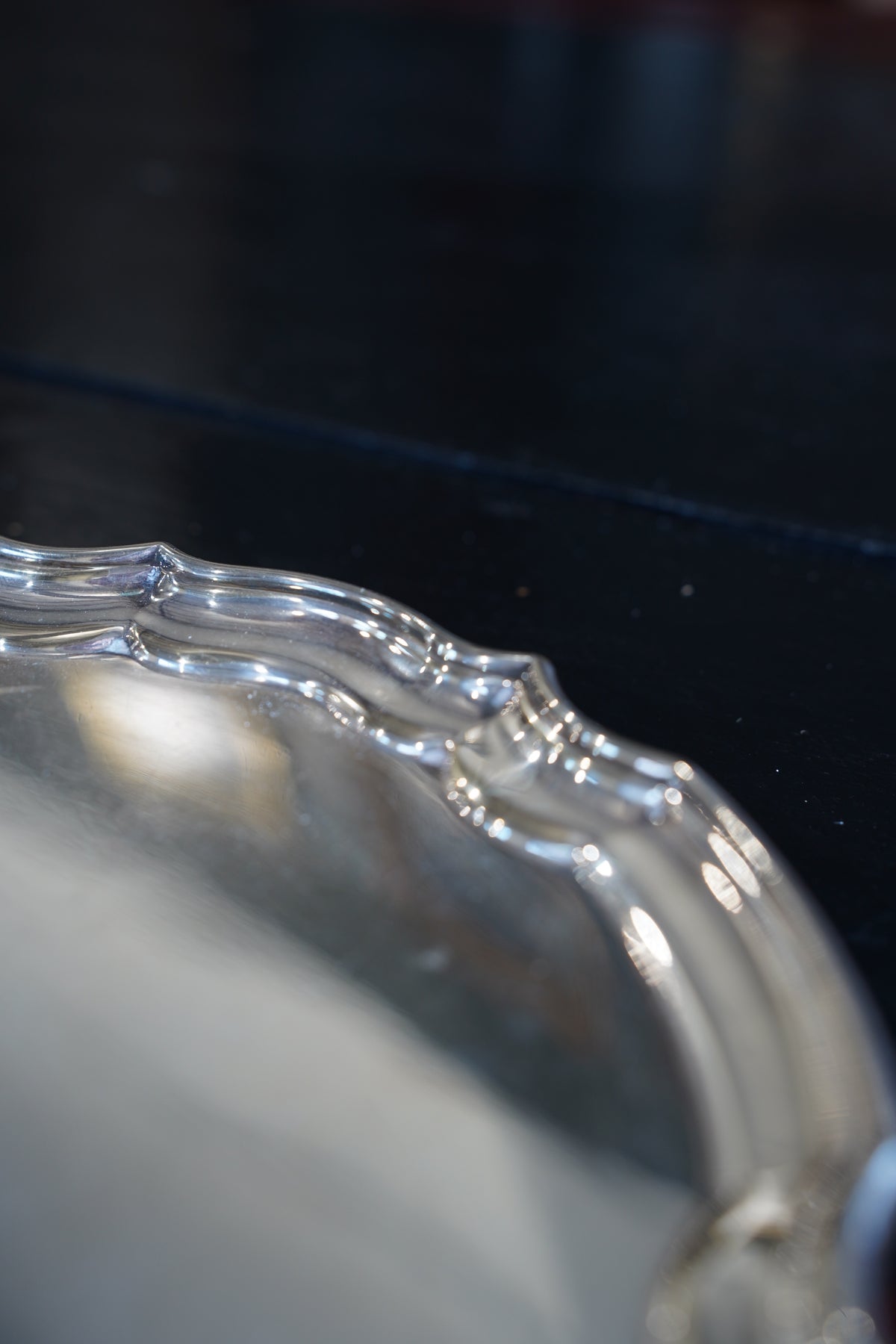Antique Georgian Style Silverplate Serving Tray