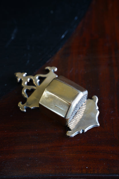 Brass Wall Match Holder with Striker