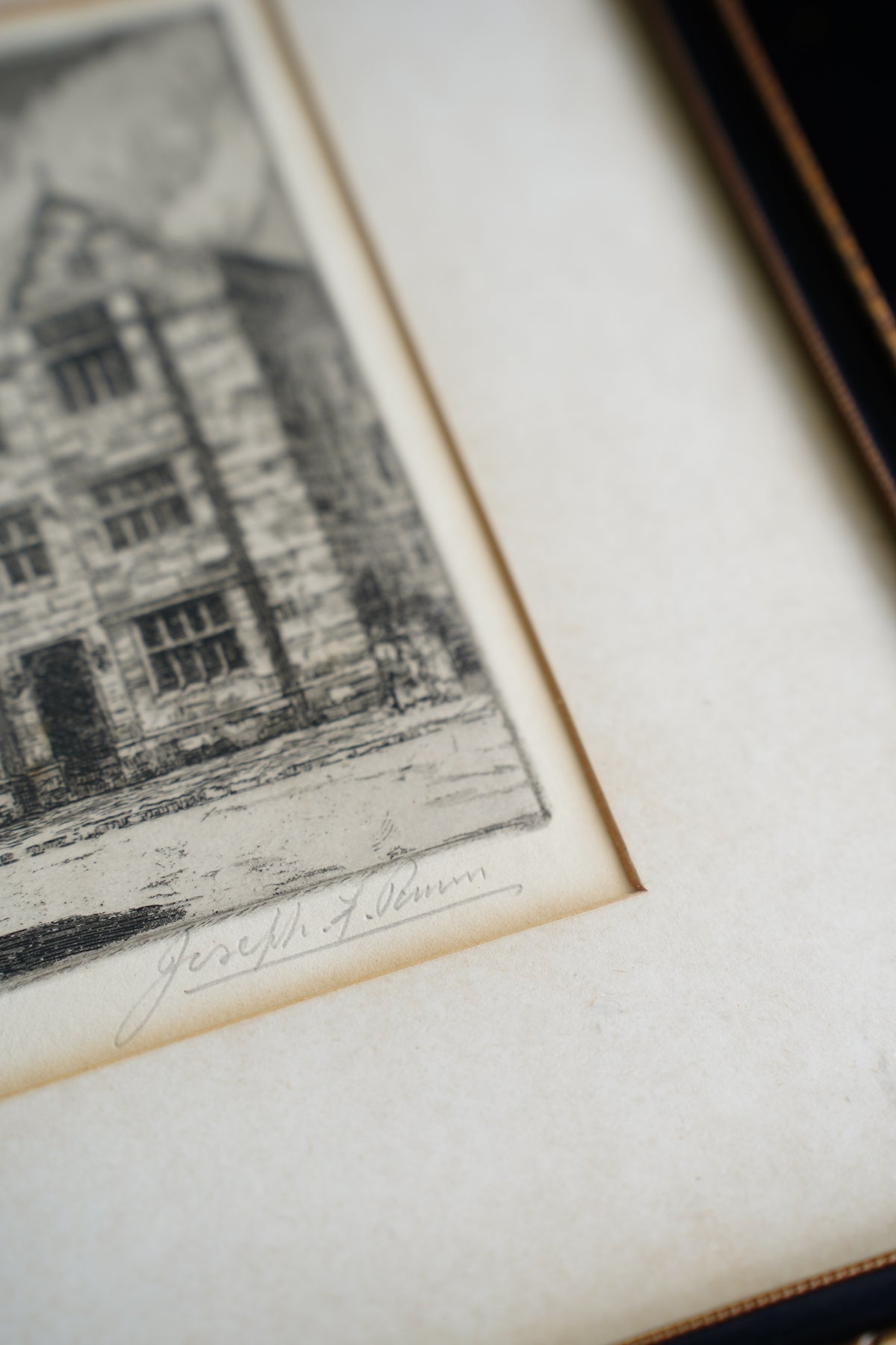 Vintage Signed Etching of Old King Edward's School, Birmingham