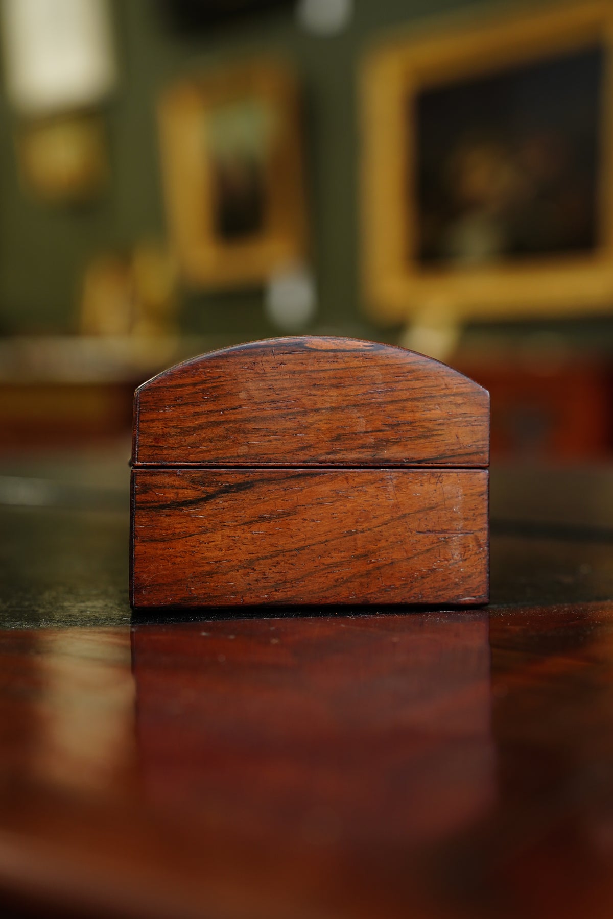 Antique English Banded Rosewood and Satinwood Box