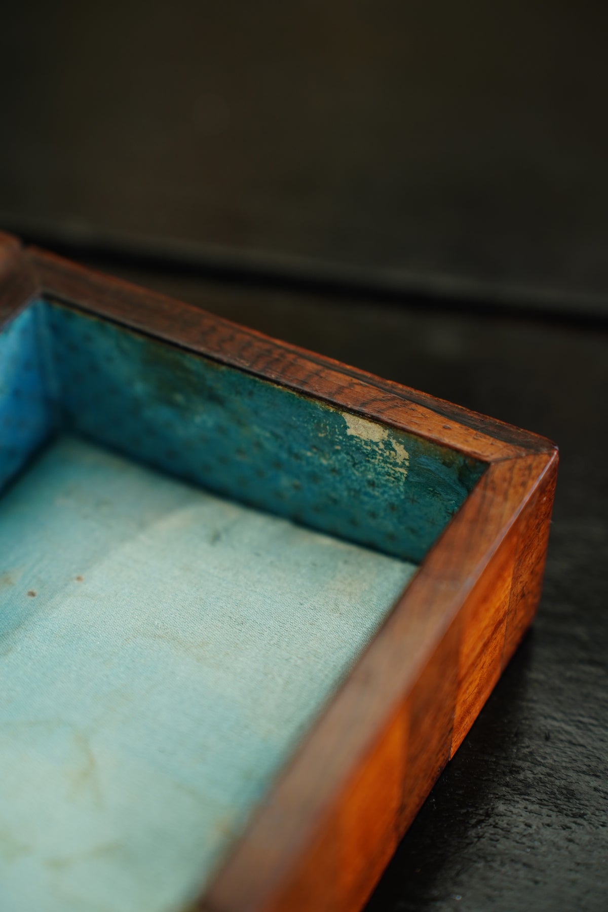 Antique English Banded Rosewood and Satinwood Box