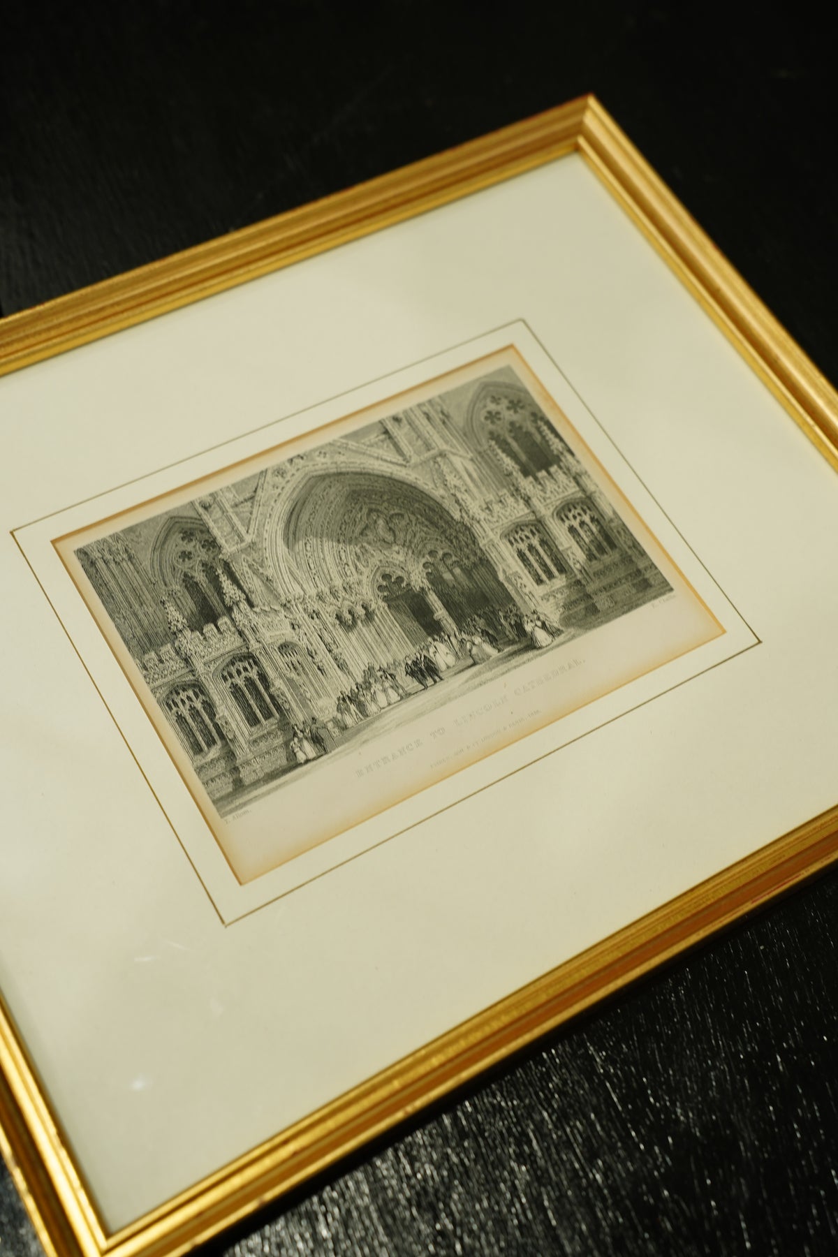 Antique Print of Lincoln Cathedral, English Steel Engraving