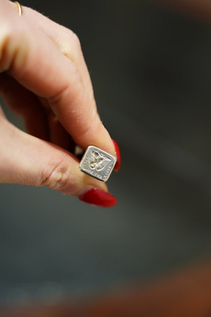 Antique European Silver Plate Wax Seal Stamp