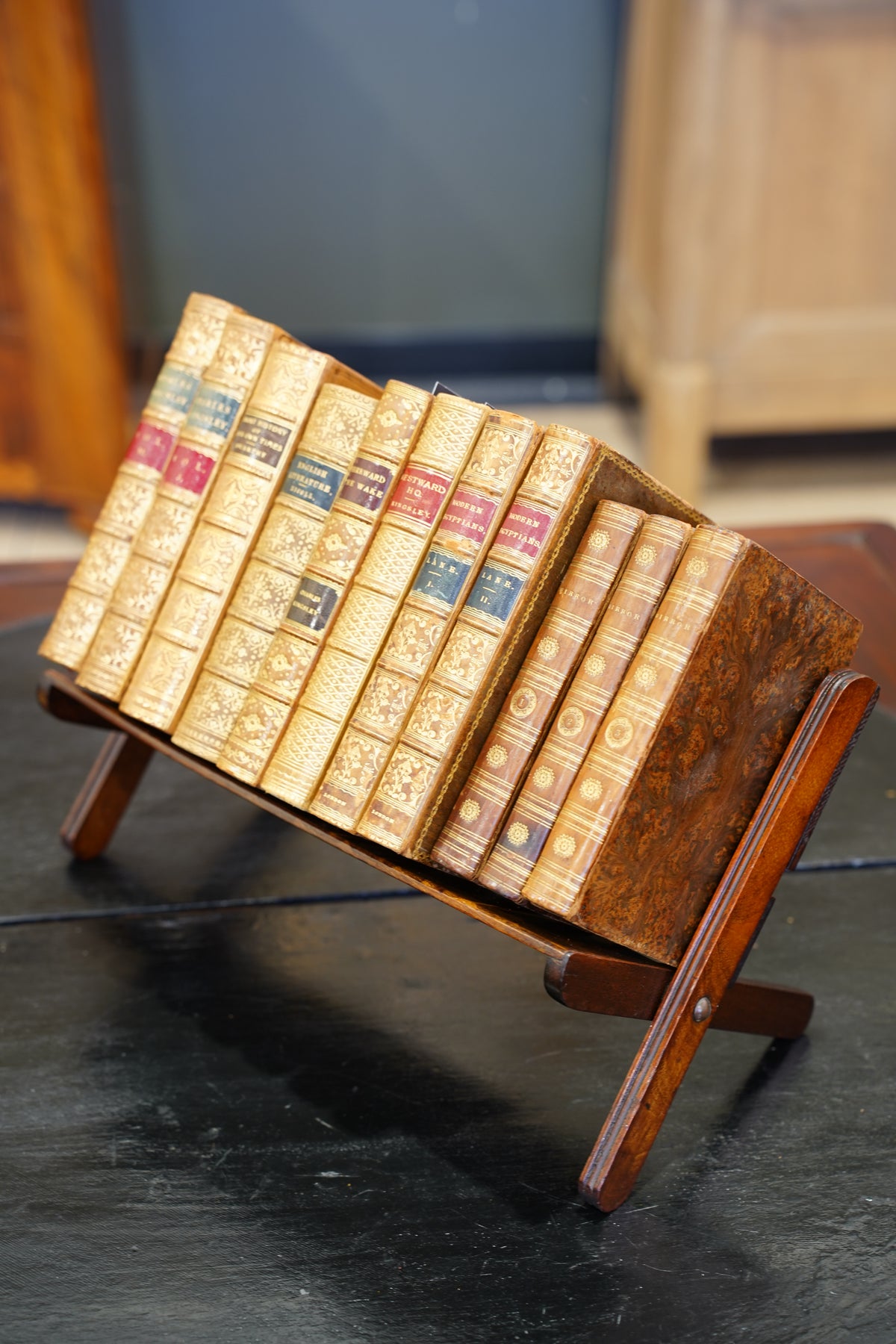 Antique Edwardian Oak Folding Book Stand