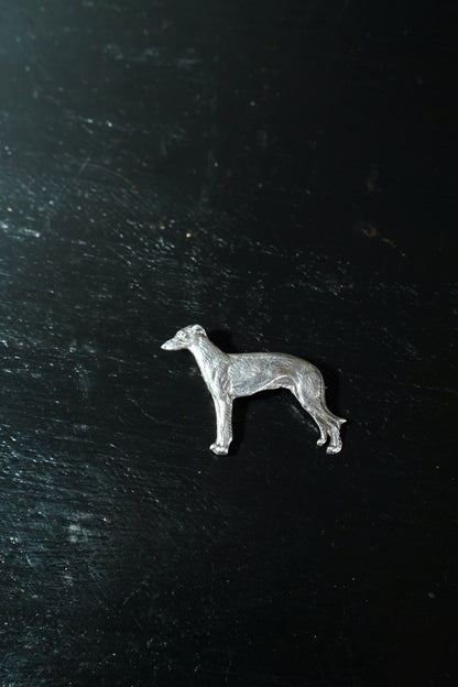 *RESERVED* Antique English Silver Greyhound Brooch