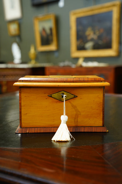 Antique English Satinwood Letter Box, Country House