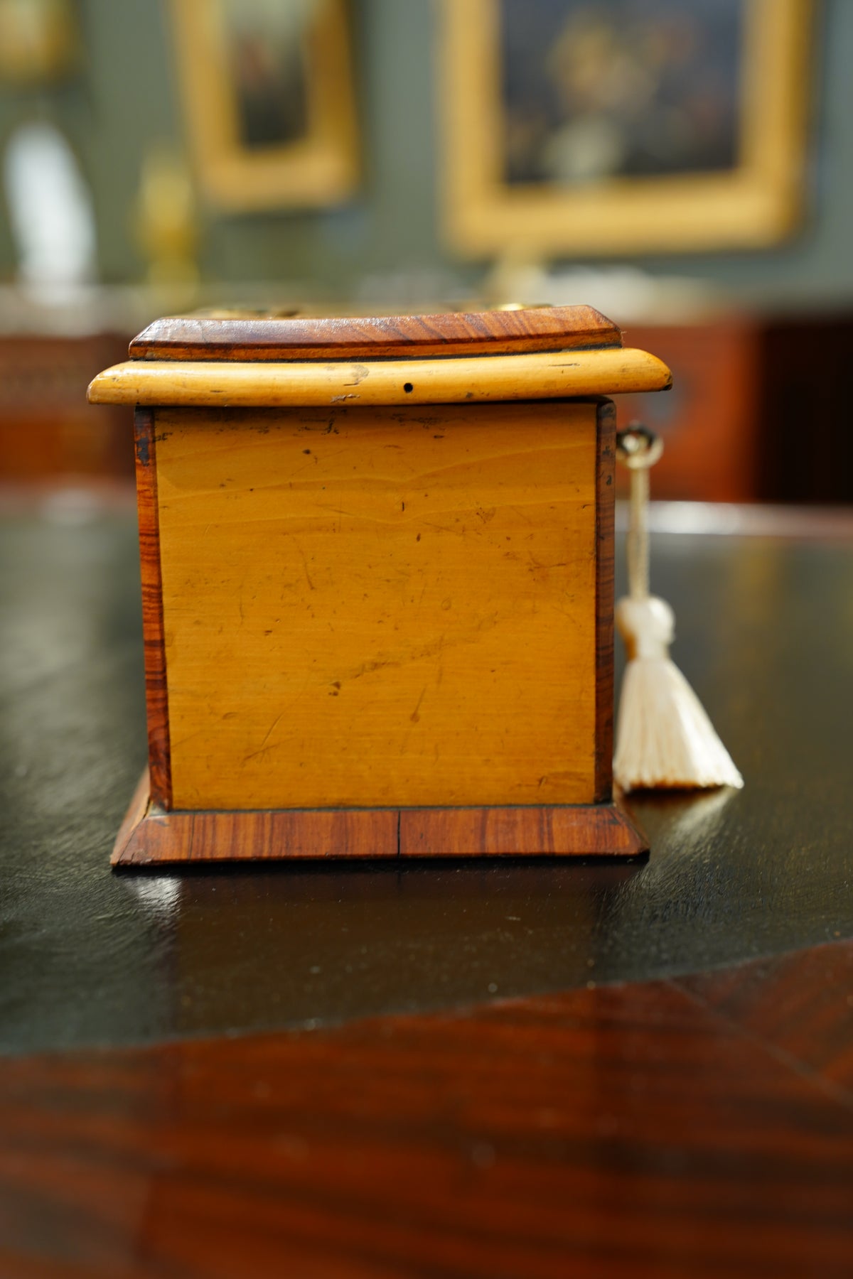 Antique English Satinwood Letter Box, Country House