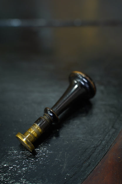 Antique Ebonized Monogram Wax Seal Stamp